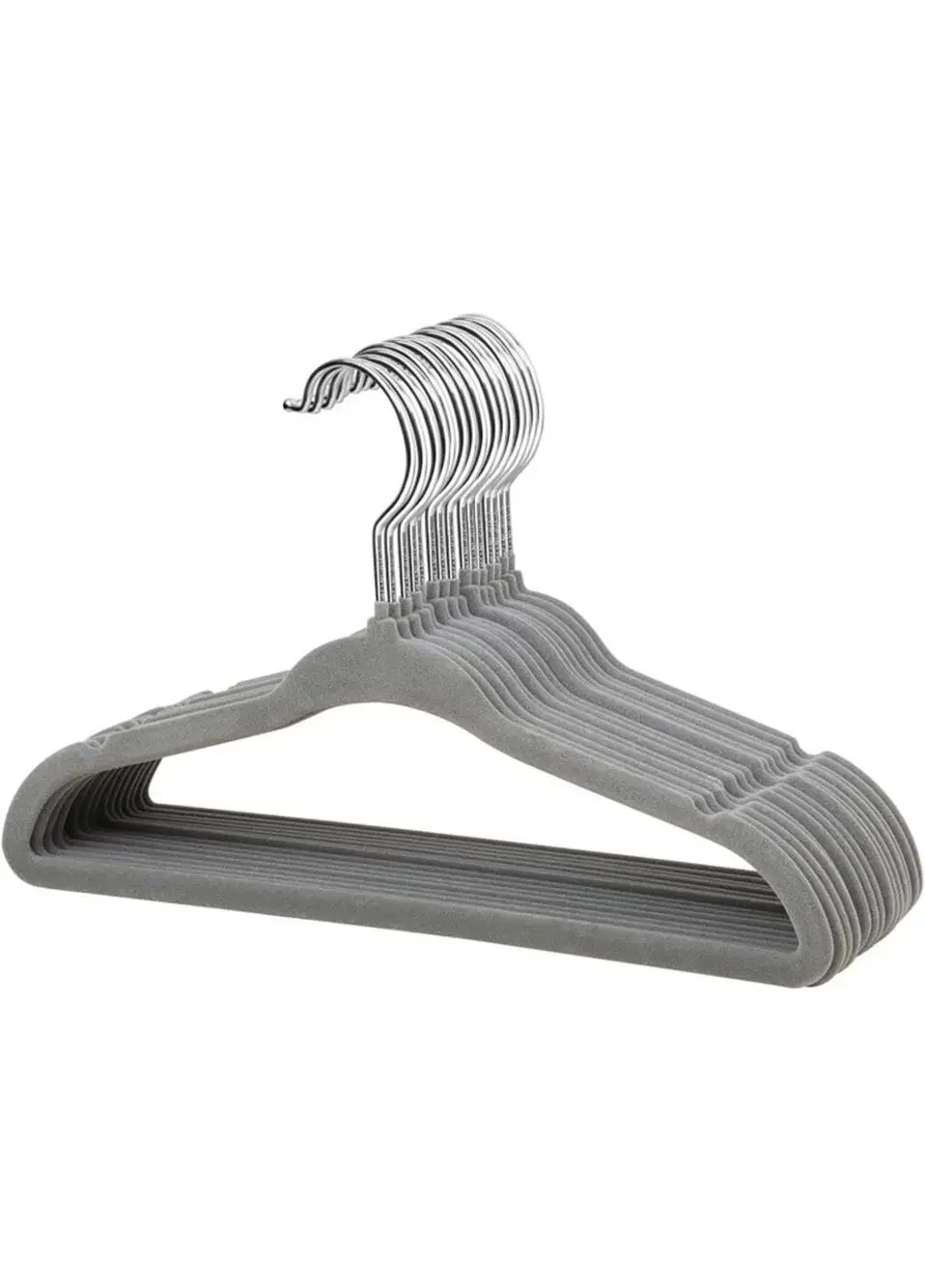 15 Pack Velvet Clothing Hangers, Grey, Non-Slip,Space Saving, Baby